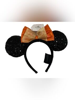 NEW Disney Parks Minnie Black Sequin “2023” Halloween Collection Ears